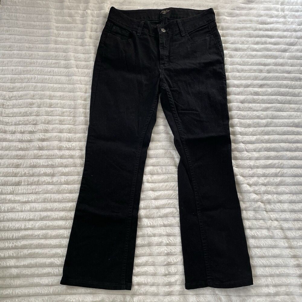 Riders by Lee Jeans Woman 12P Black Mid- Rise Boot Cut Dark Wash Cotton